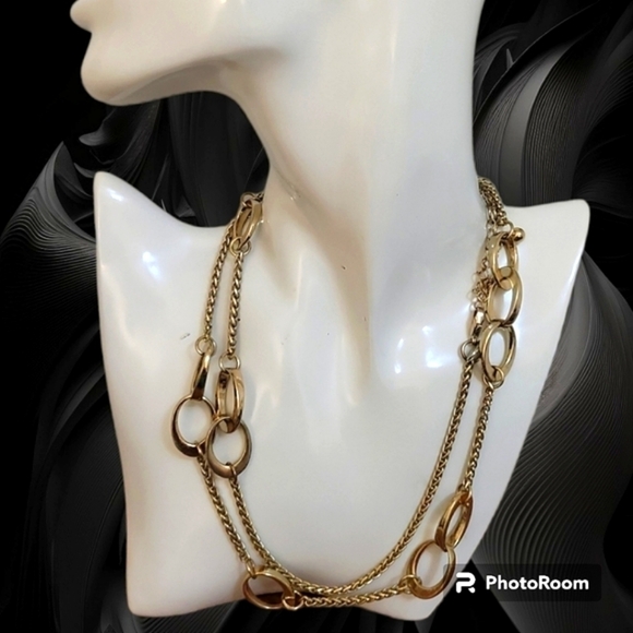 3/$30 CATO Goldtone Oval Link Long Sweater Chain Necklace - Picture 1 of 8